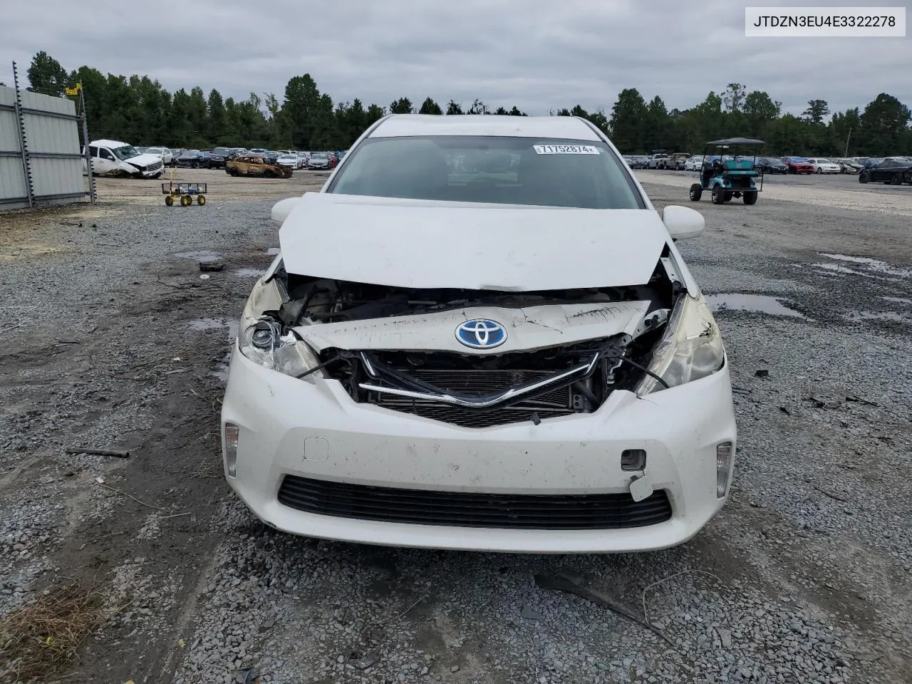 2014 Toyota Prius V VIN: JTDZN3EU4E3322278 Lot: 71752874