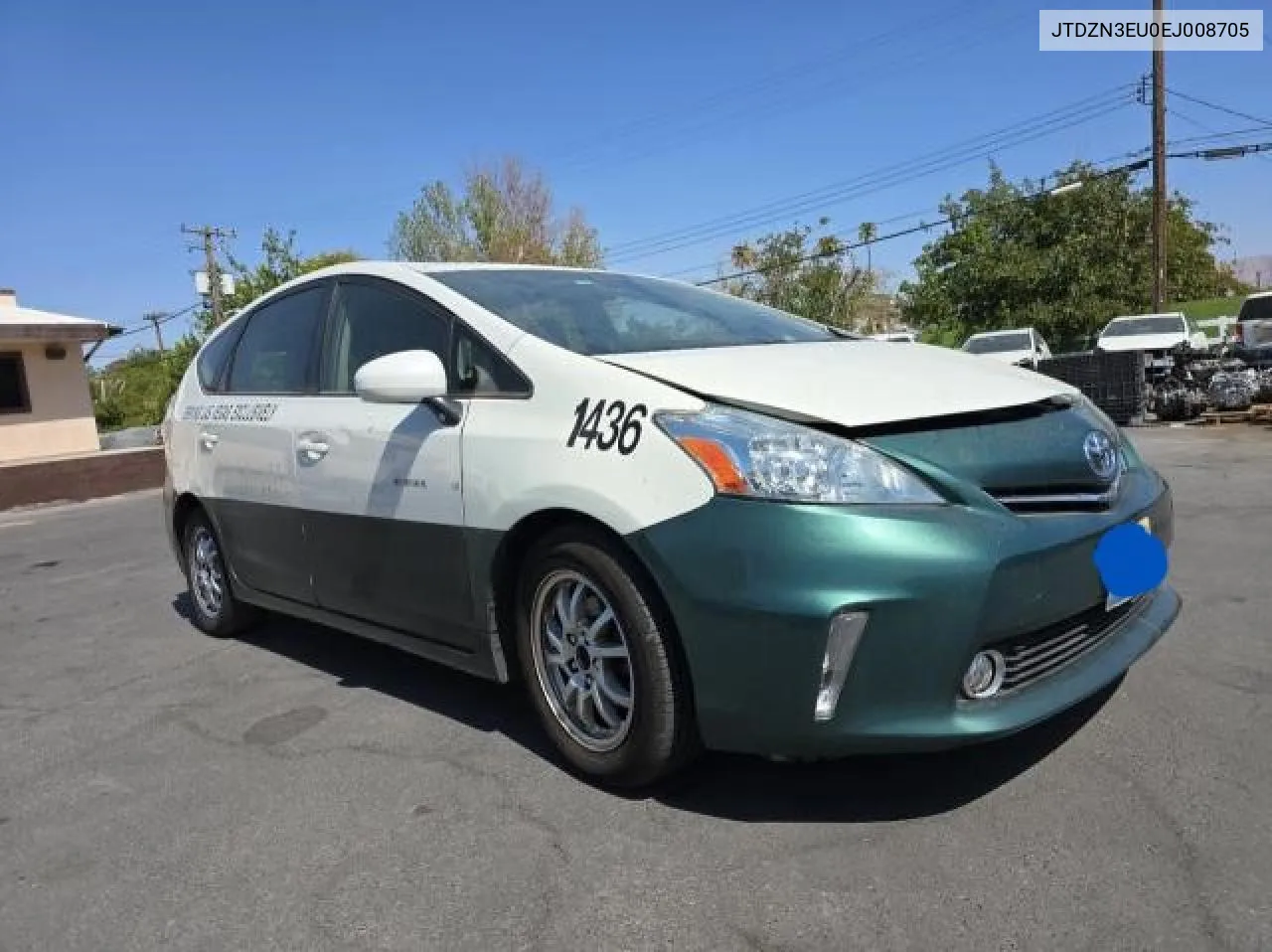 JTDZN3EU0EJ008705 2014 Toyota Prius V