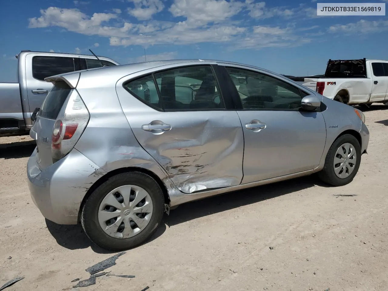 2014 Toyota Prius C VIN: JTDKDTB33E1569819 Lot: 71849434