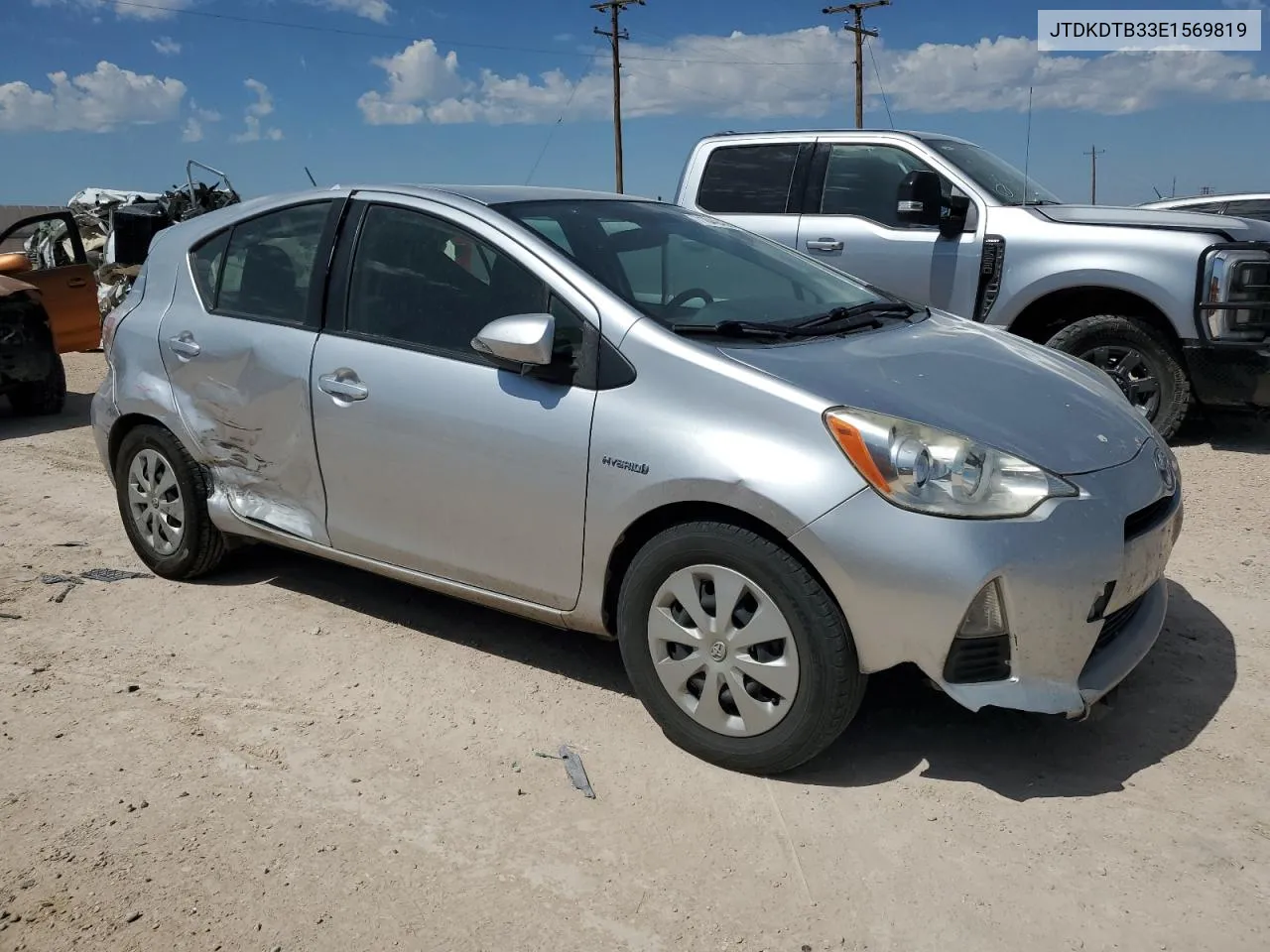 2014 Toyota Prius C VIN: JTDKDTB33E1569819 Lot: 71849434