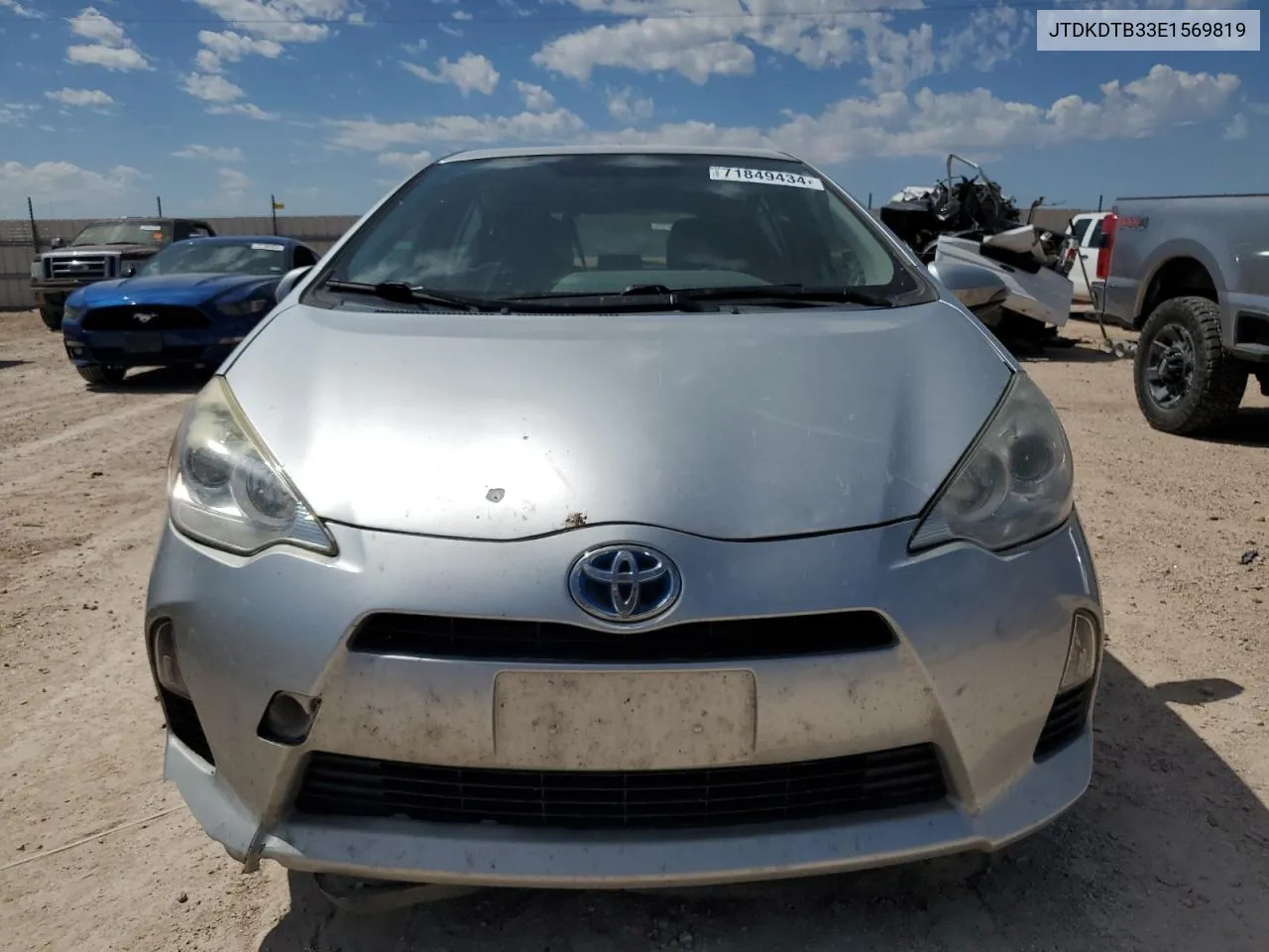 2014 Toyota Prius C VIN: JTDKDTB33E1569819 Lot: 71849434