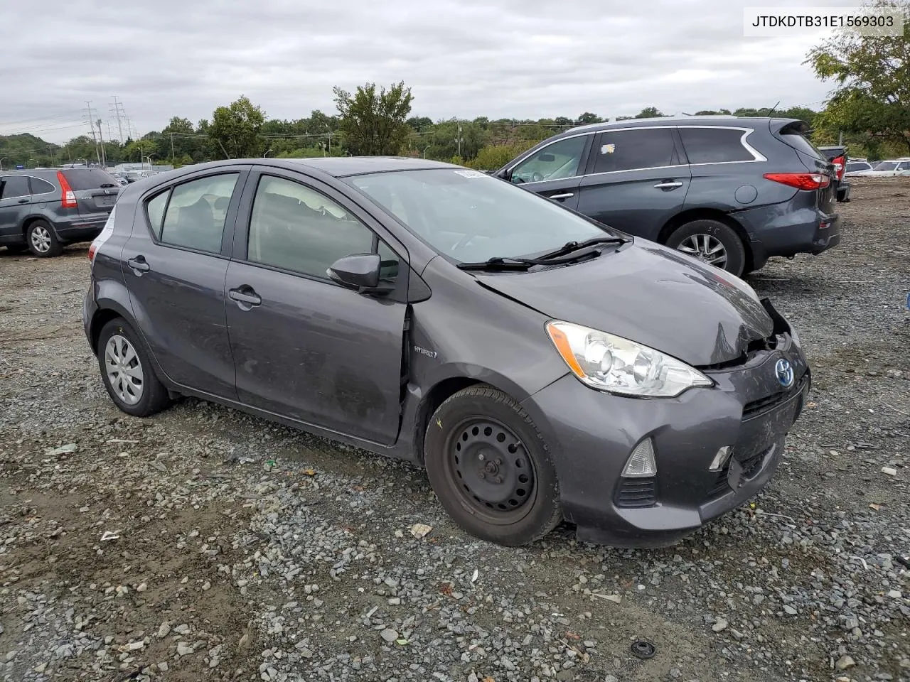 2014 Toyota Prius C VIN: JTDKDTB31E1569303 Lot: 72242634