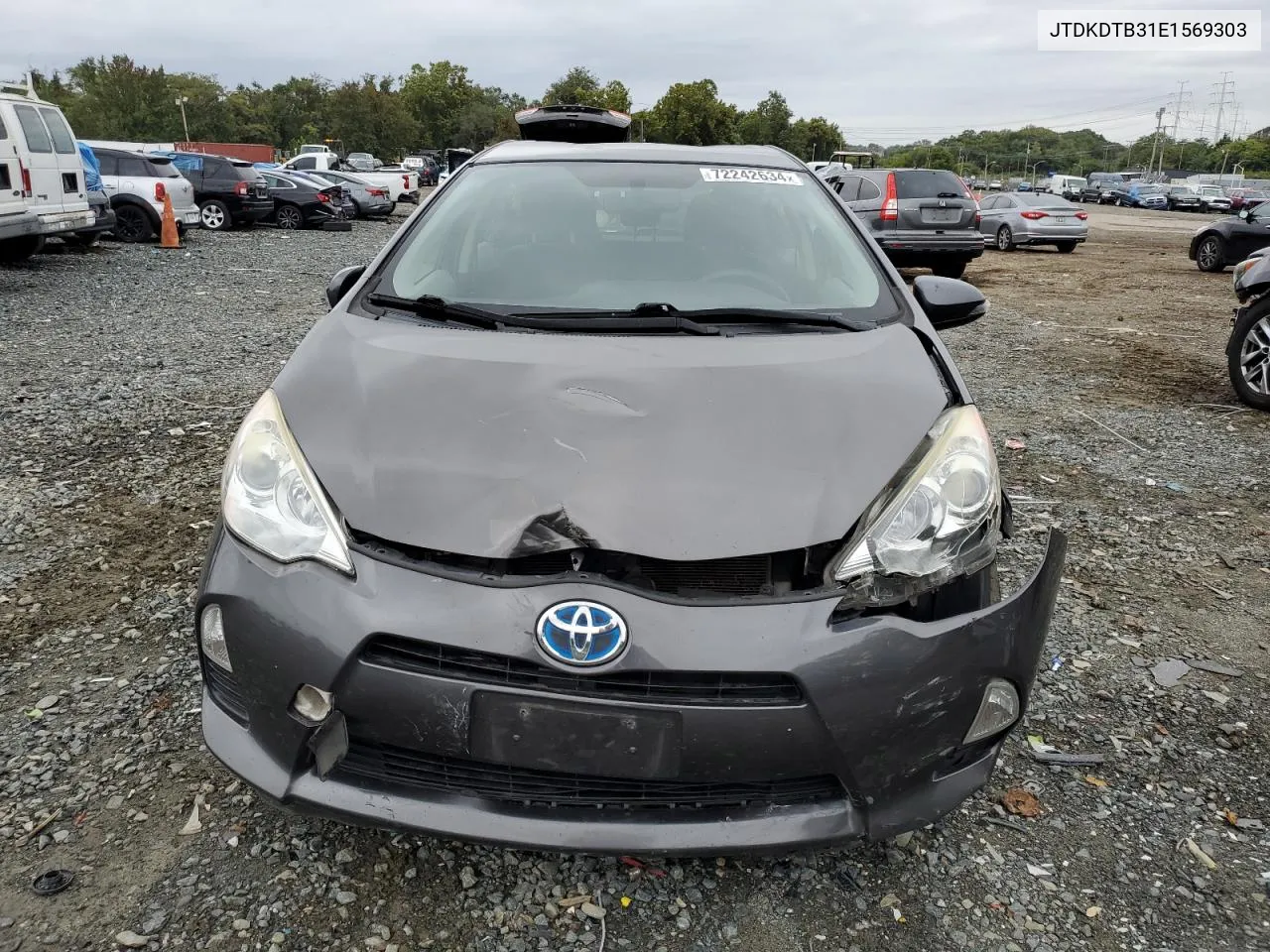 2014 Toyota Prius C VIN: JTDKDTB31E1569303 Lot: 72242634