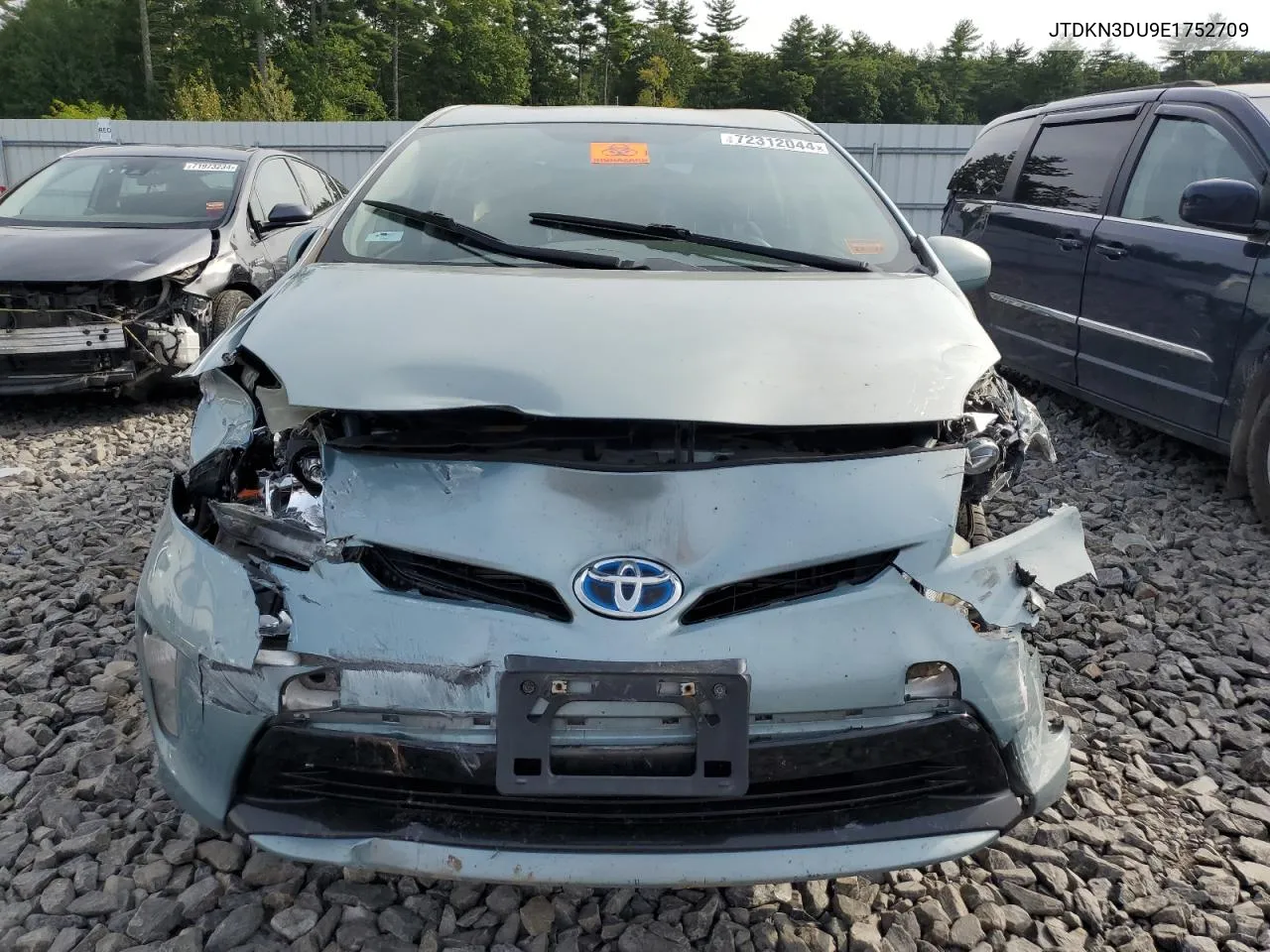 2014 Toyota Prius VIN: JTDKN3DU9E1752709 Lot: 72312044