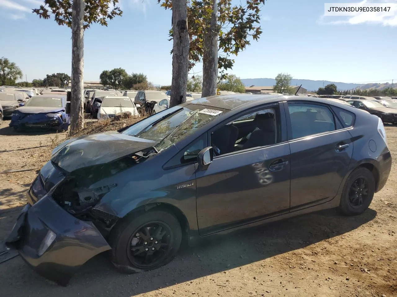 2014 Toyota Prius VIN: JTDKN3DU9E0358147 Lot: 72586044