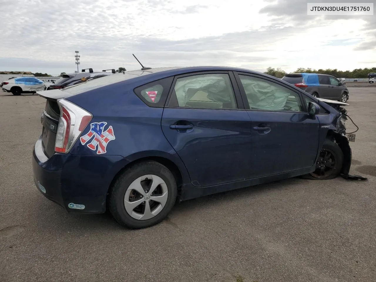 JTDKN3DU4E1751760 2014 Toyota Prius