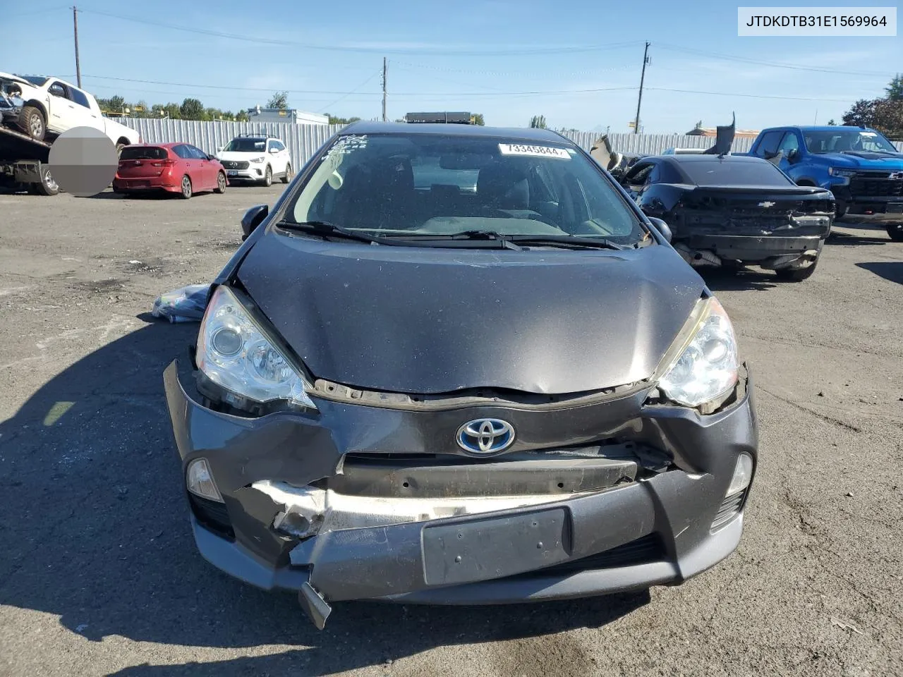 2014 Toyota Prius C VIN: JTDKDTB31E1569964 Lot: 73345844