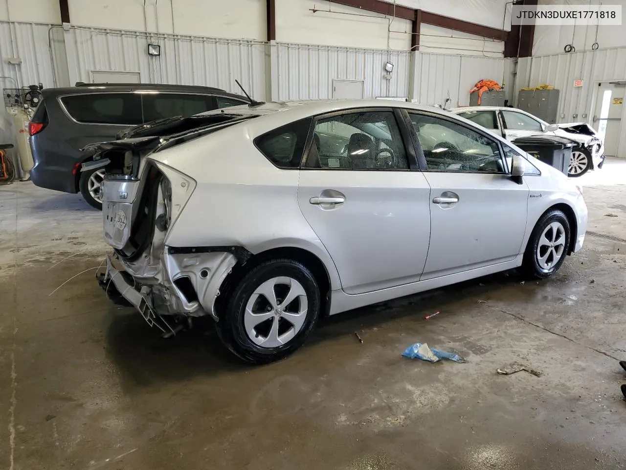 2014 Toyota Prius VIN: JTDKN3DUXE1771818 Lot: 73391674