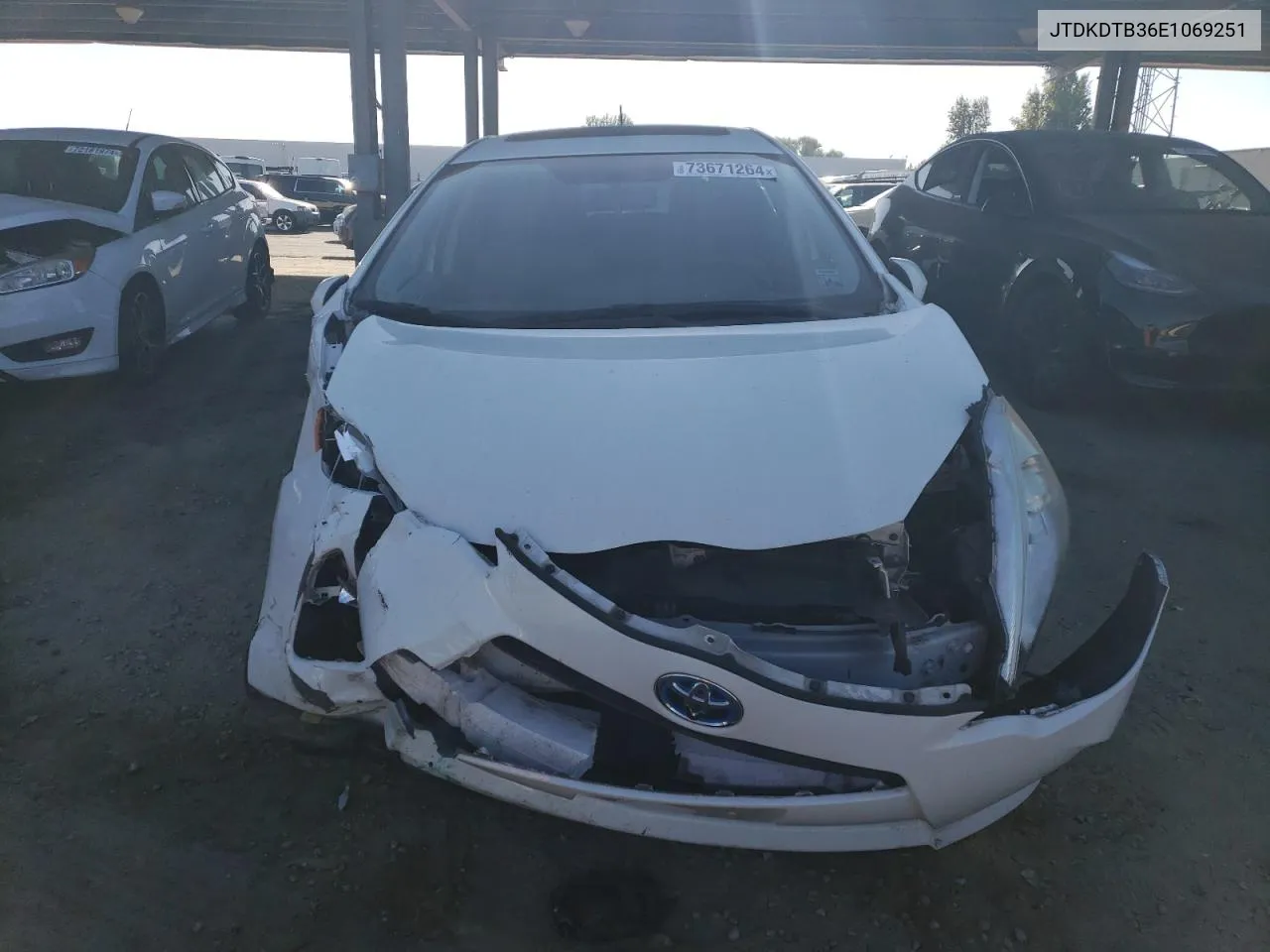 2014 Toyota Prius C VIN: JTDKDTB36E1069251 Lot: 73671264