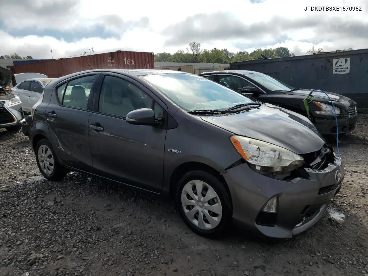 2014 Toyota Prius C VIN: JTDKDTB3XE1570952 Lot: 73690064