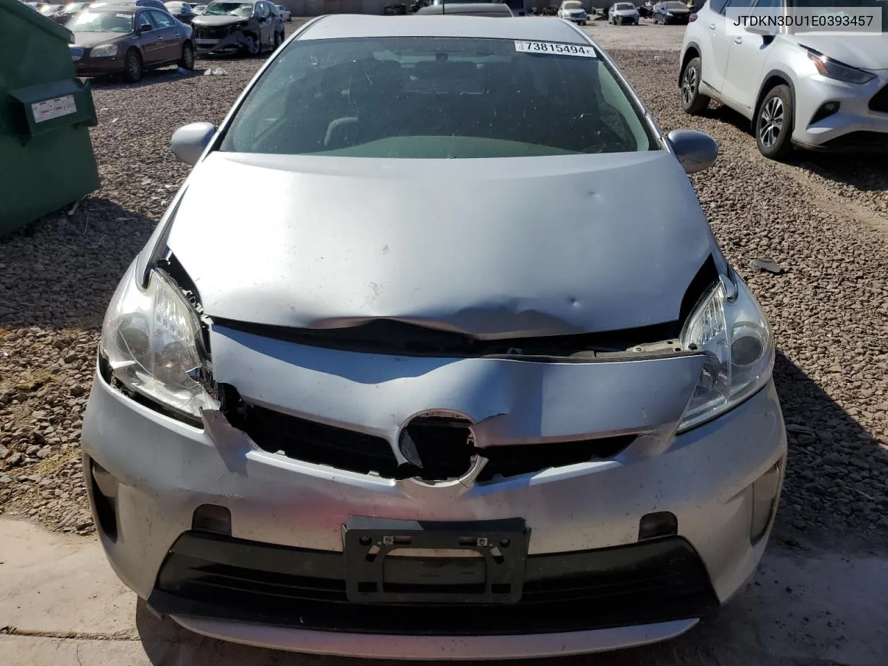 2014 Toyota Prius VIN: JTDKN3DU1E0393457 Lot: 73815494