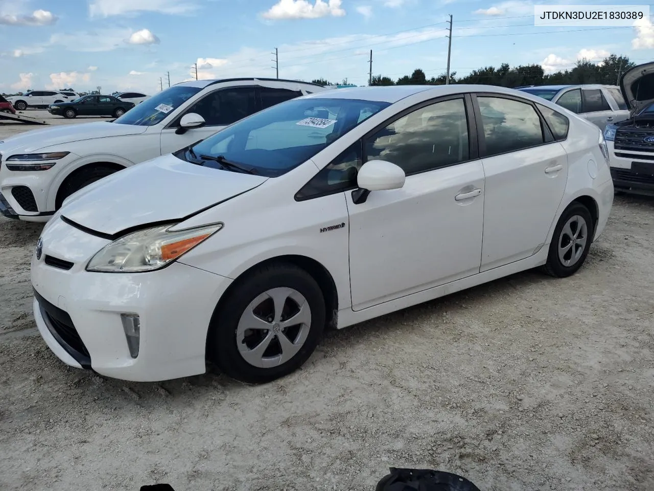 2014 Toyota Prius VIN: JTDKN3DU2E1830389 Lot: 73943584