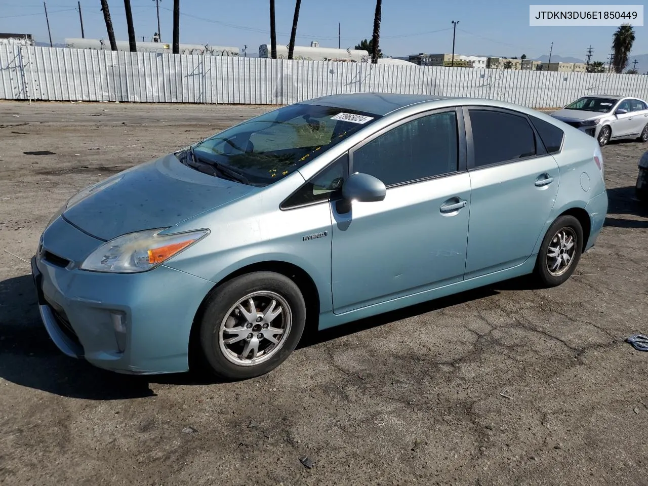 2014 Toyota Prius VIN: JTDKN3DU6E1850449 Lot: 73965024