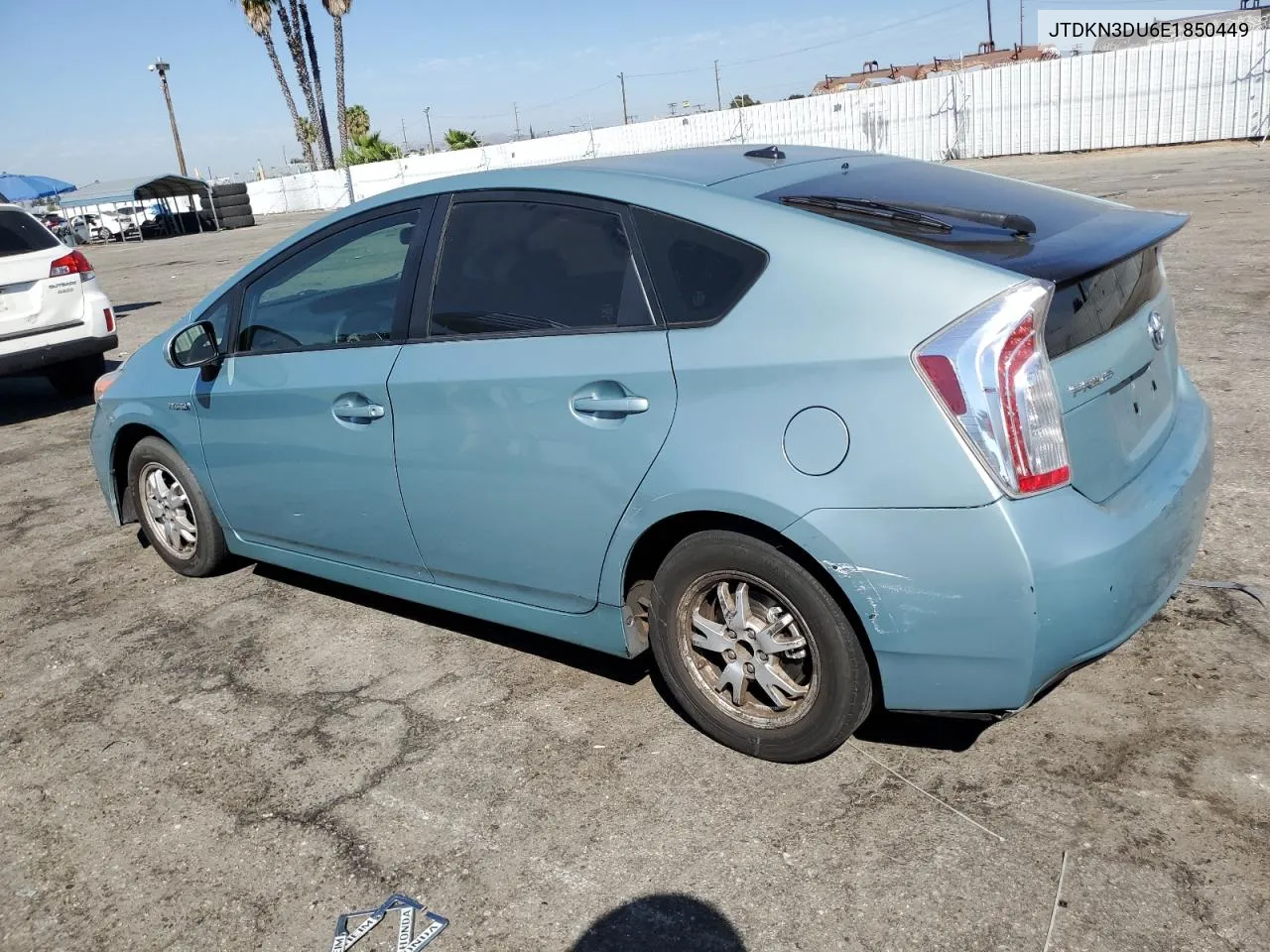 2014 Toyota Prius VIN: JTDKN3DU6E1850449 Lot: 73965024