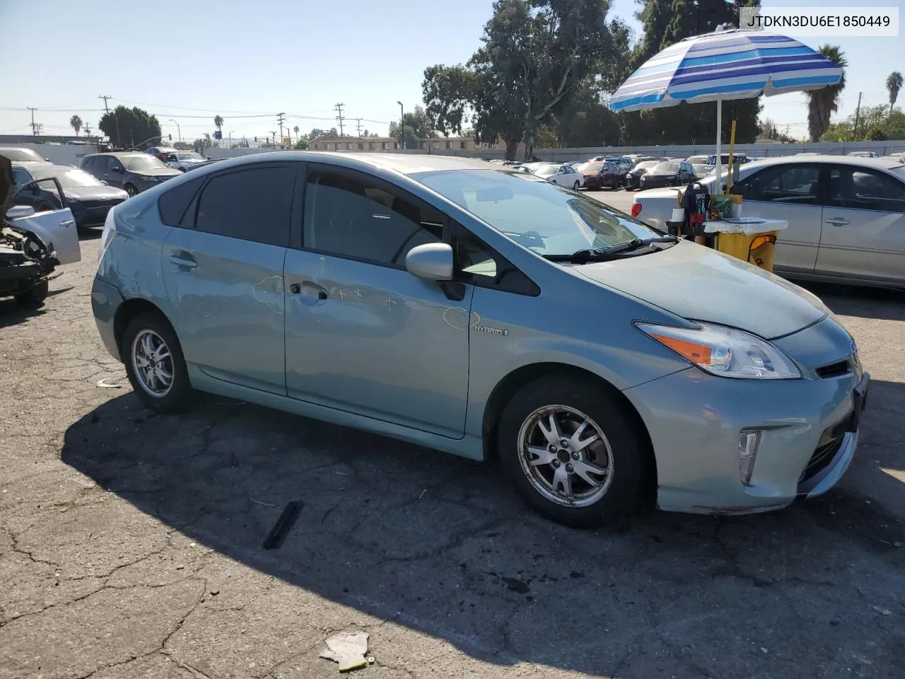 2014 Toyota Prius VIN: JTDKN3DU6E1850449 Lot: 73965024