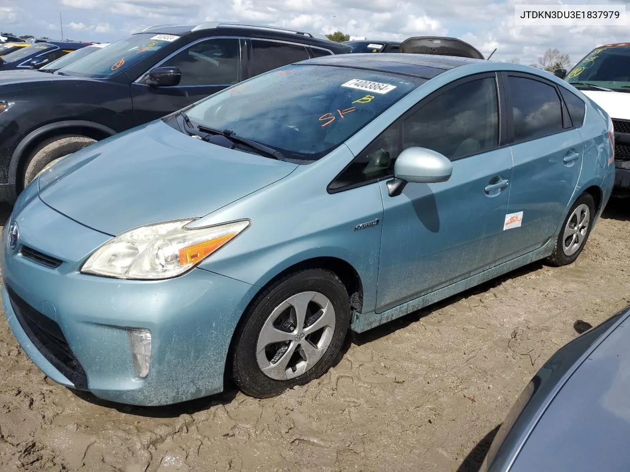 2014 Toyota Prius VIN: JTDKN3DU3E1837979 Lot: 74003864