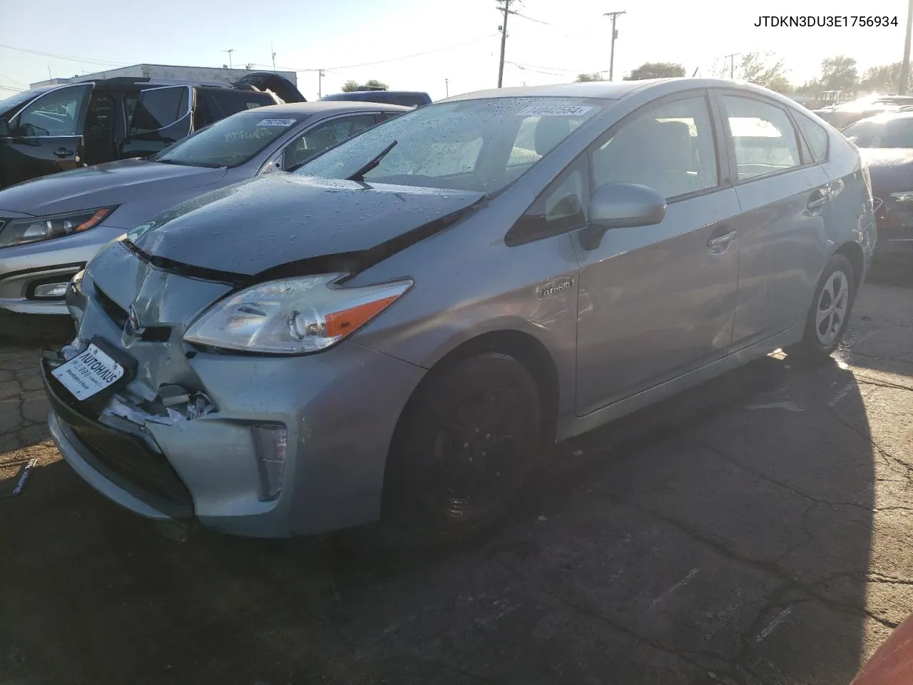 2014 Toyota Prius VIN: JTDKN3DU3E1756934 Lot: 74042564