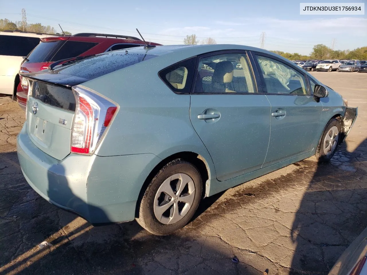 2014 Toyota Prius VIN: JTDKN3DU3E1756934 Lot: 74042564