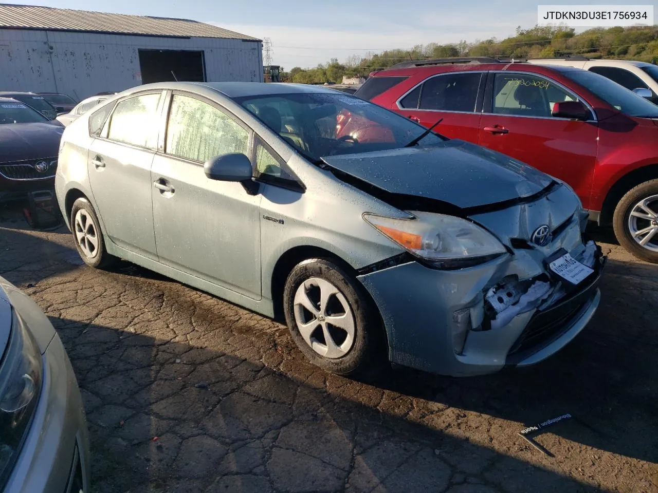 2014 Toyota Prius VIN: JTDKN3DU3E1756934 Lot: 74042564