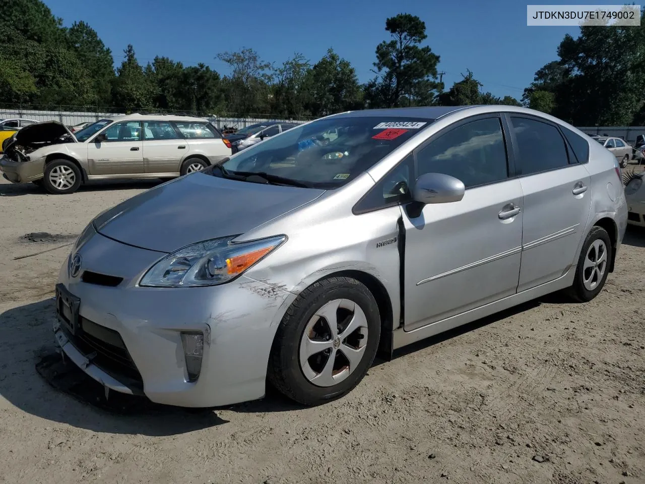 2014 Toyota Prius VIN: JTDKN3DU7E1749002 Lot: 74089424