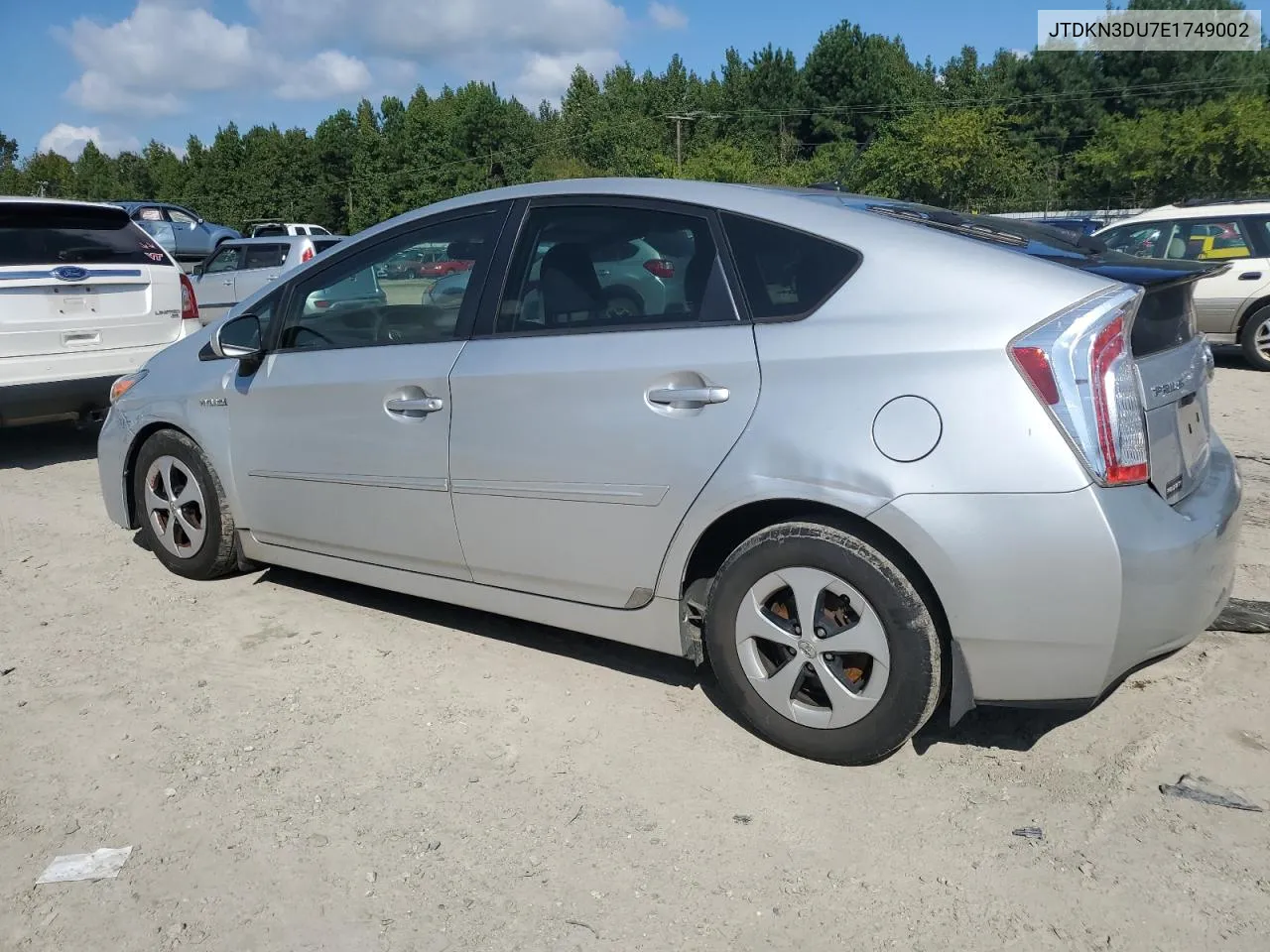 2014 Toyota Prius VIN: JTDKN3DU7E1749002 Lot: 74089424