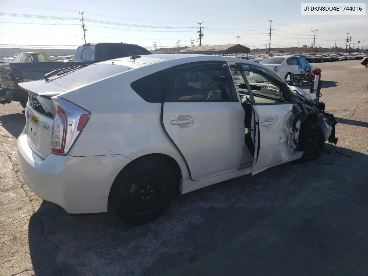 2014 Toyota Prius VIN: JTDKN3DU4E1744016 Lot: 74368954