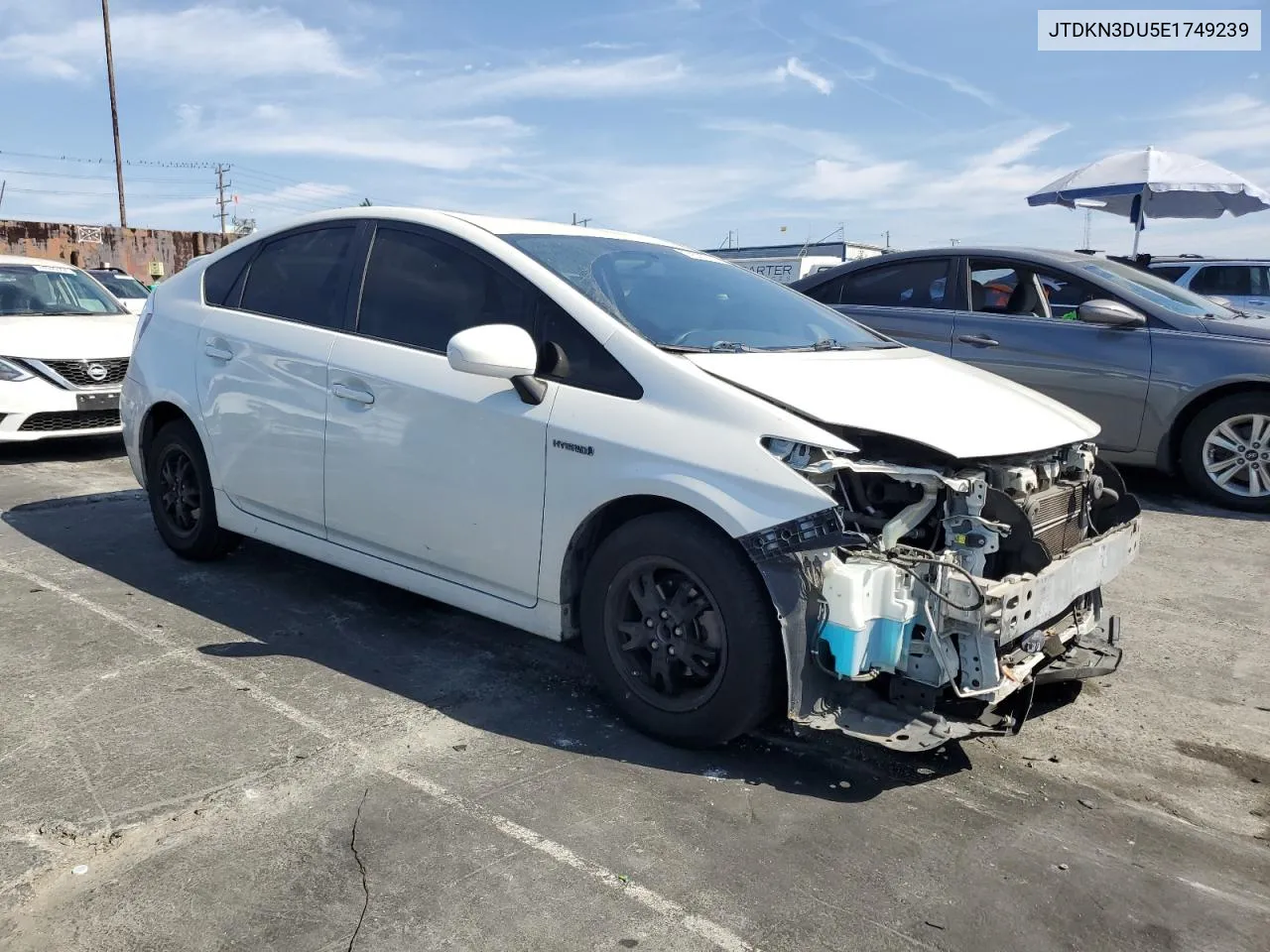 2014 Toyota Prius VIN: JTDKN3DU5E1749239 Lot: 74597014