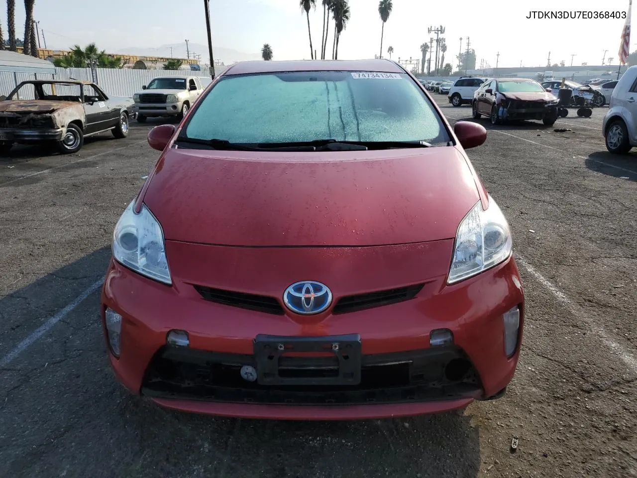 2014 Toyota Prius VIN: JTDKN3DU7E0368403 Lot: 74734134