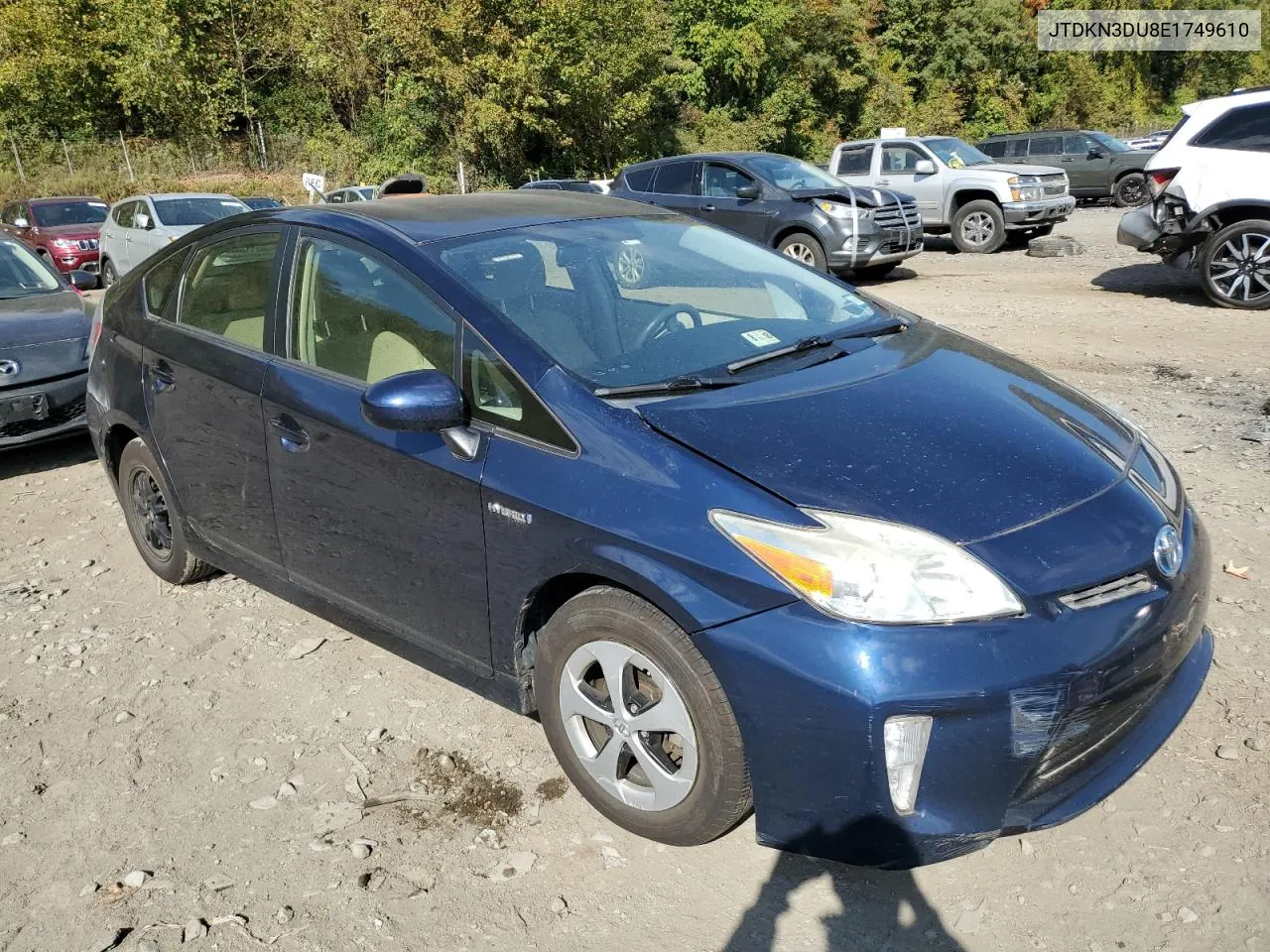 2014 Toyota Prius VIN: JTDKN3DU8E1749610 Lot: 74830744