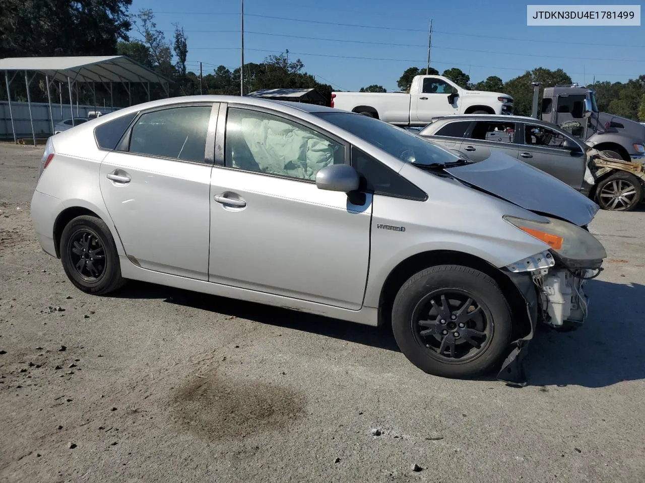 2014 Toyota Prius VIN: JTDKN3DU4E1781499 Lot: 74874844