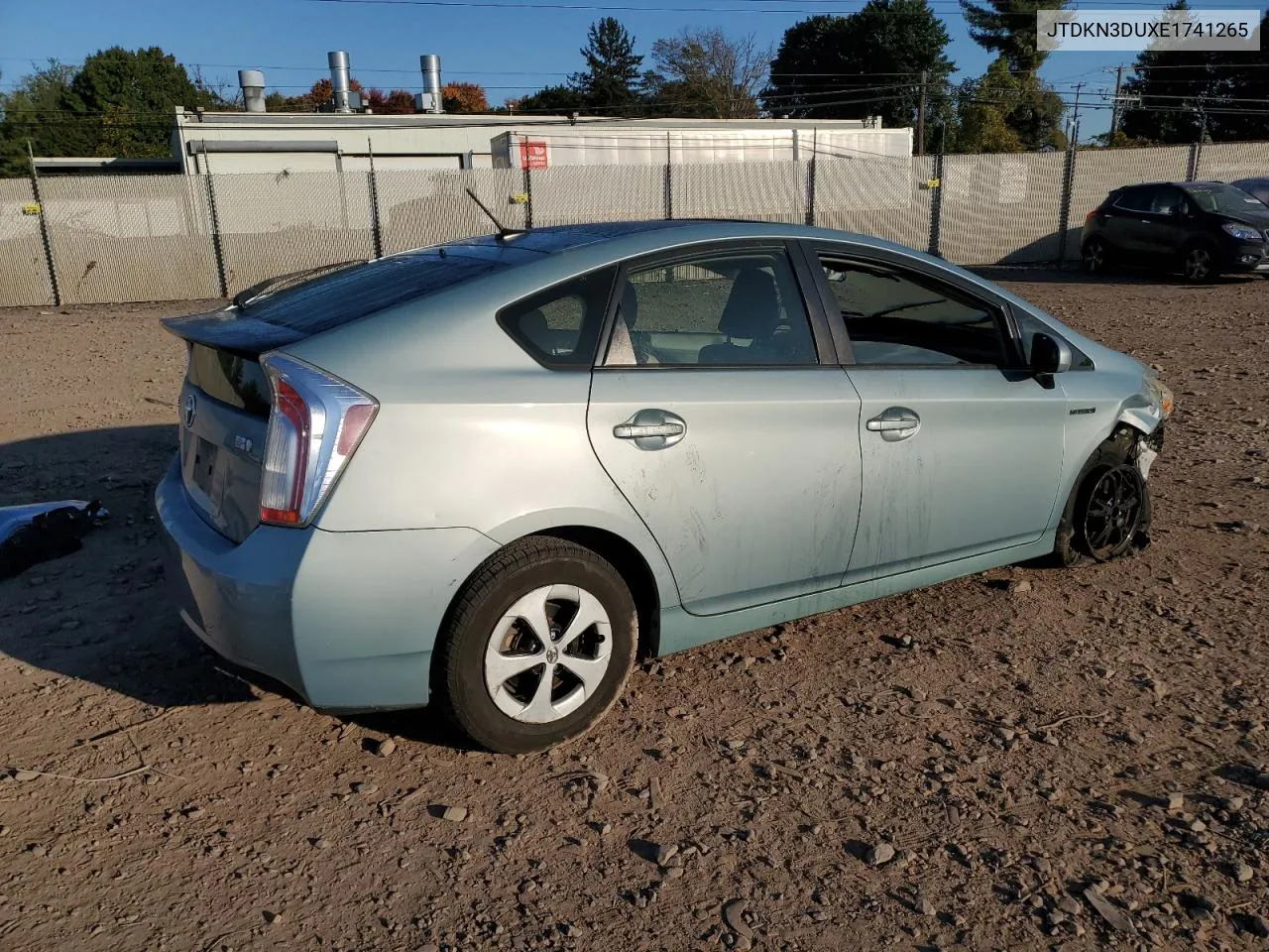 2014 Toyota Prius VIN: JTDKN3DUXE1741265 Lot: 74892104