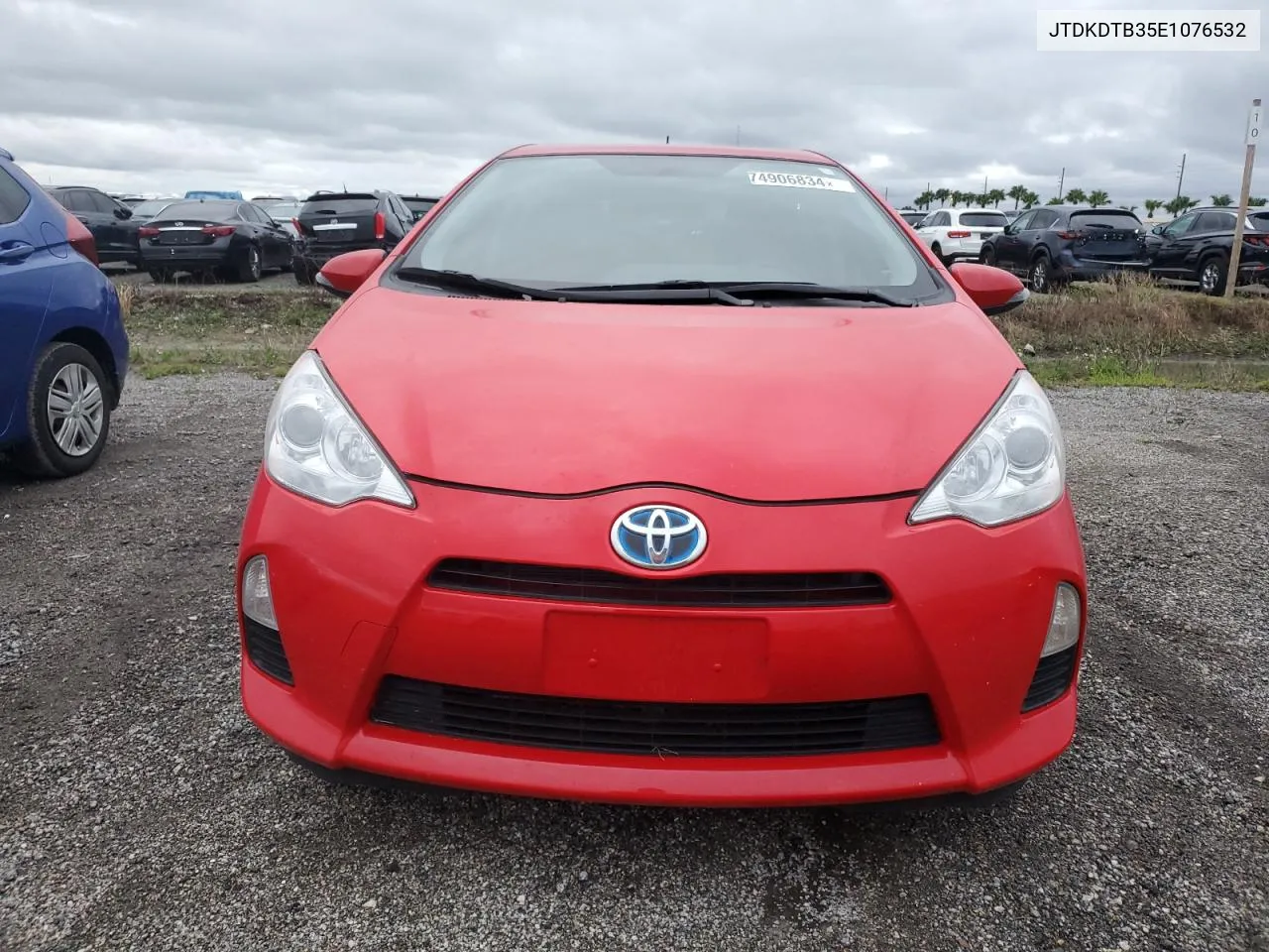 2014 Toyota Prius C VIN: JTDKDTB35E1076532 Lot: 74906834