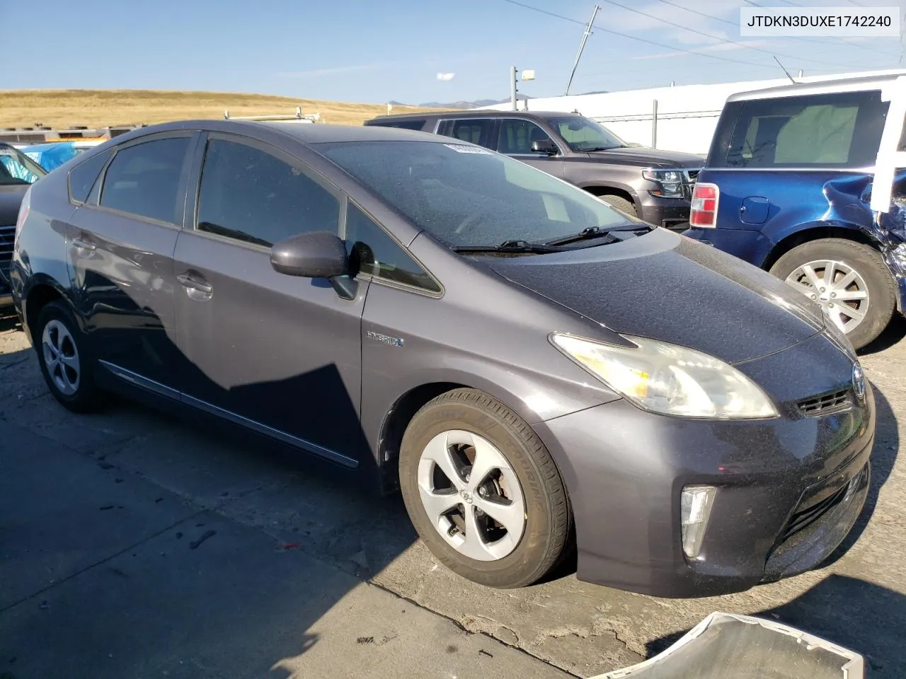 2014 Toyota Prius VIN: JTDKN3DUXE1742240 Lot: 74930984