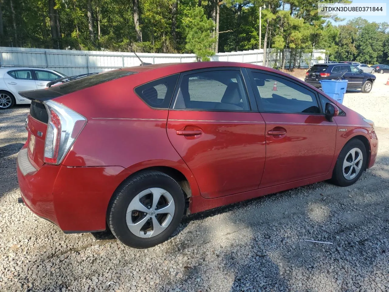 2014 Toyota Prius VIN: JTDKN3DU8E0371844 Lot: 74932214