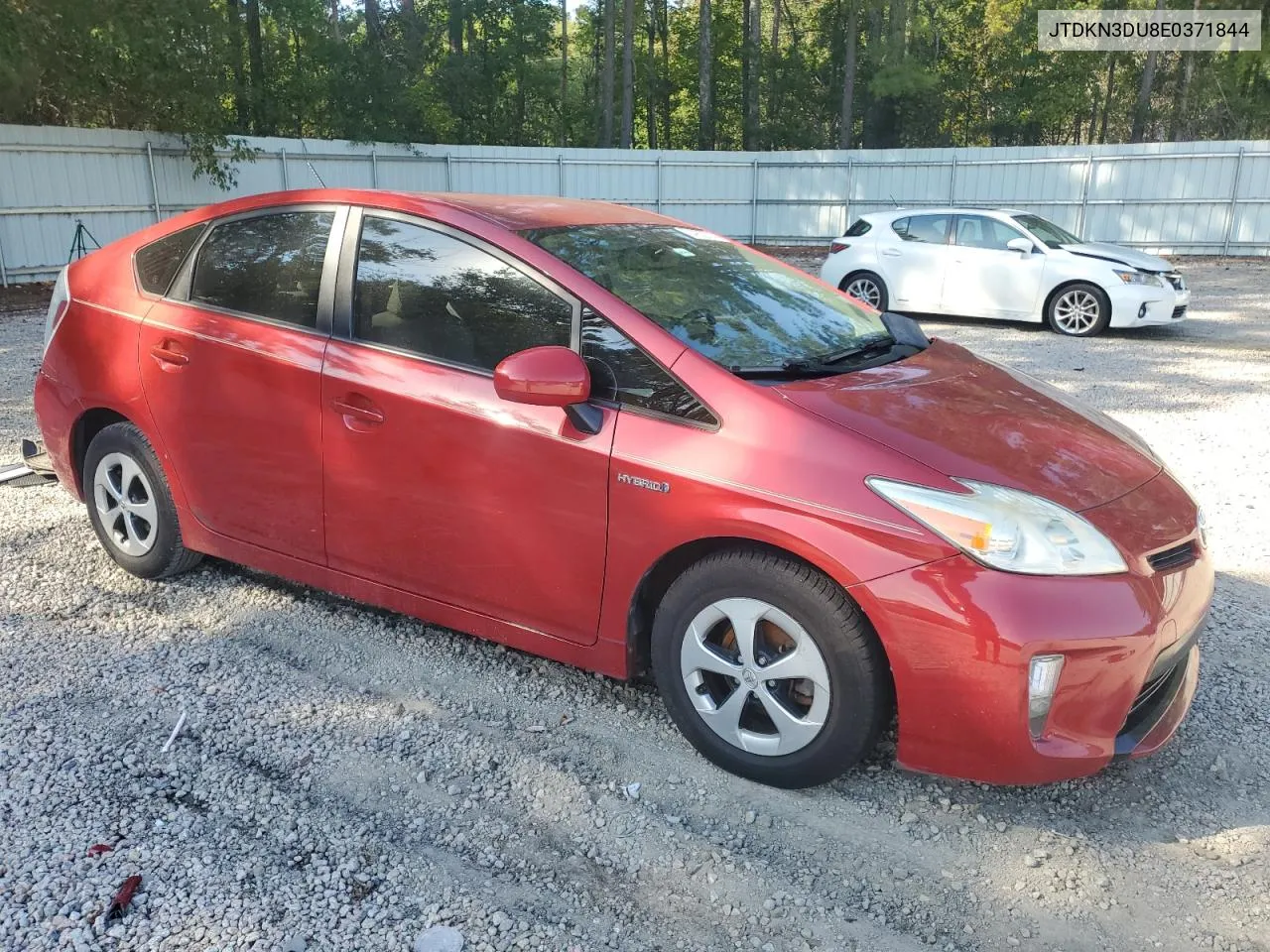 2014 Toyota Prius VIN: JTDKN3DU8E0371844 Lot: 74932214