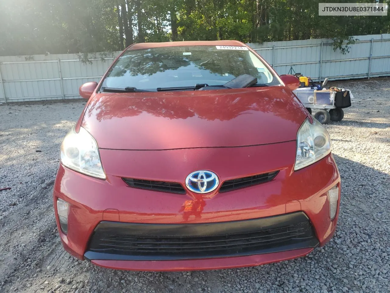 2014 Toyota Prius VIN: JTDKN3DU8E0371844 Lot: 74932214