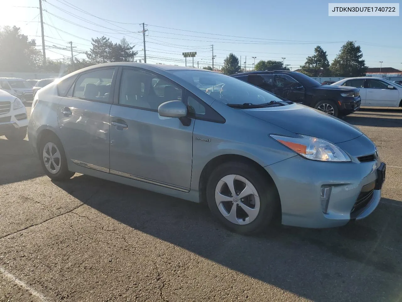 2014 Toyota Prius VIN: JTDKN3DU7E1740722 Lot: 74956204