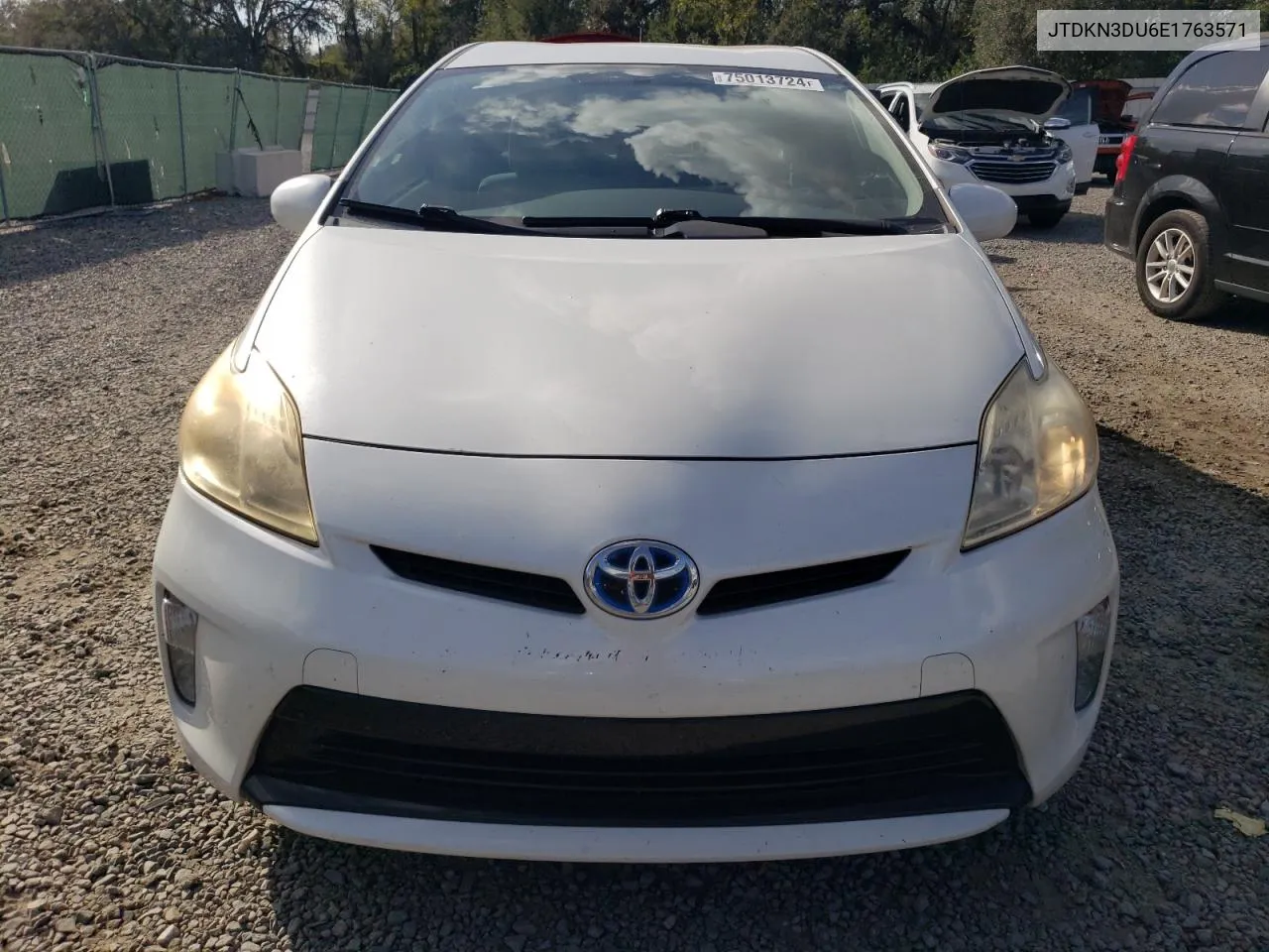 2014 Toyota Prius VIN: JTDKN3DU6E1763571 Lot: 75013724