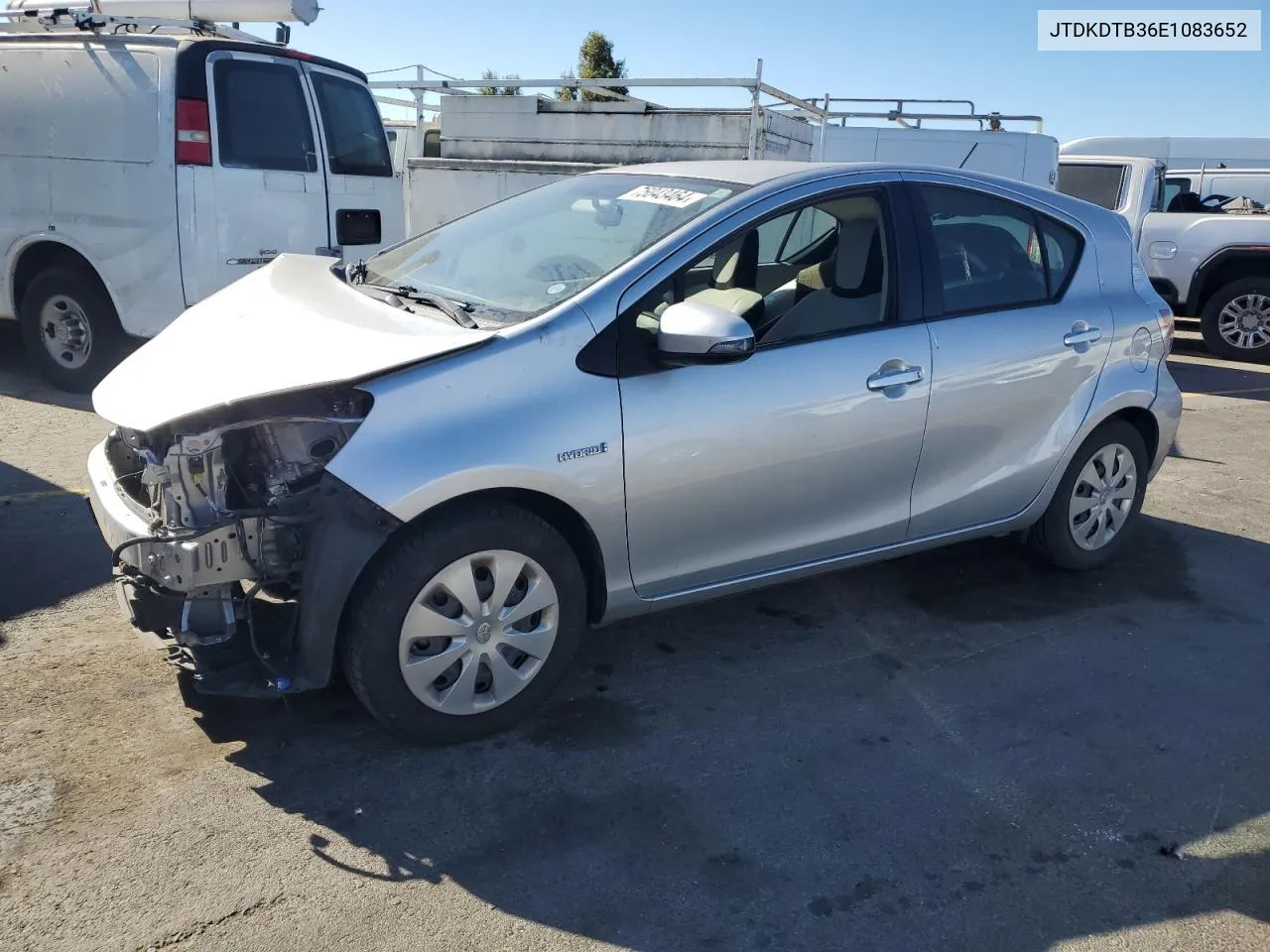 2014 Toyota Prius C VIN: JTDKDTB36E1083652 Lot: 75043464