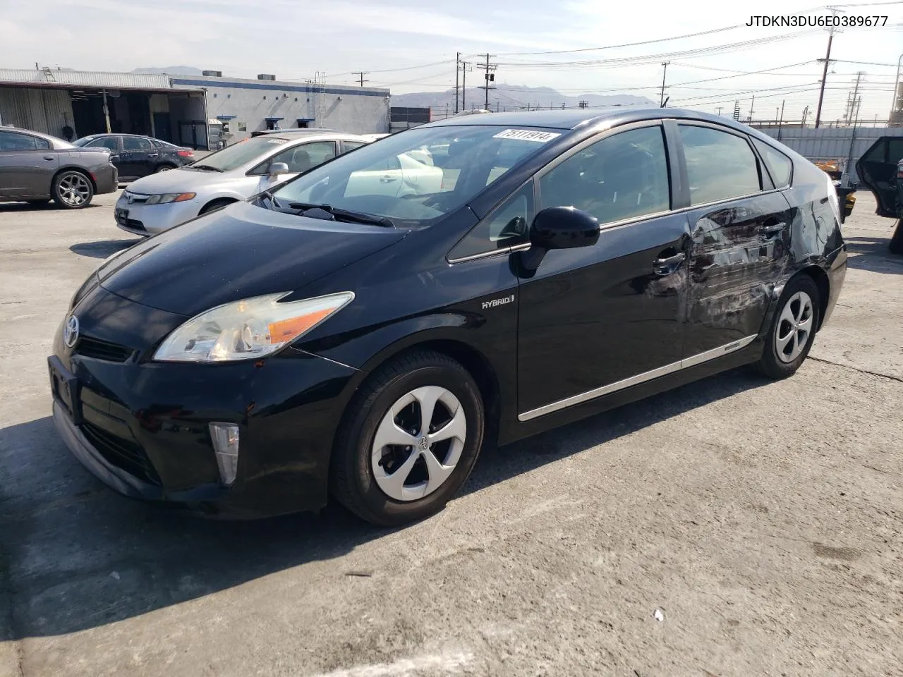 2014 Toyota Prius VIN: JTDKN3DU6E0389677 Lot: 75111914