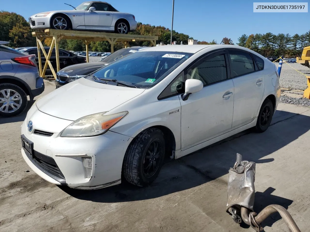 2014 Toyota Prius VIN: JTDKN3DU0E1735197 Lot: 75115604