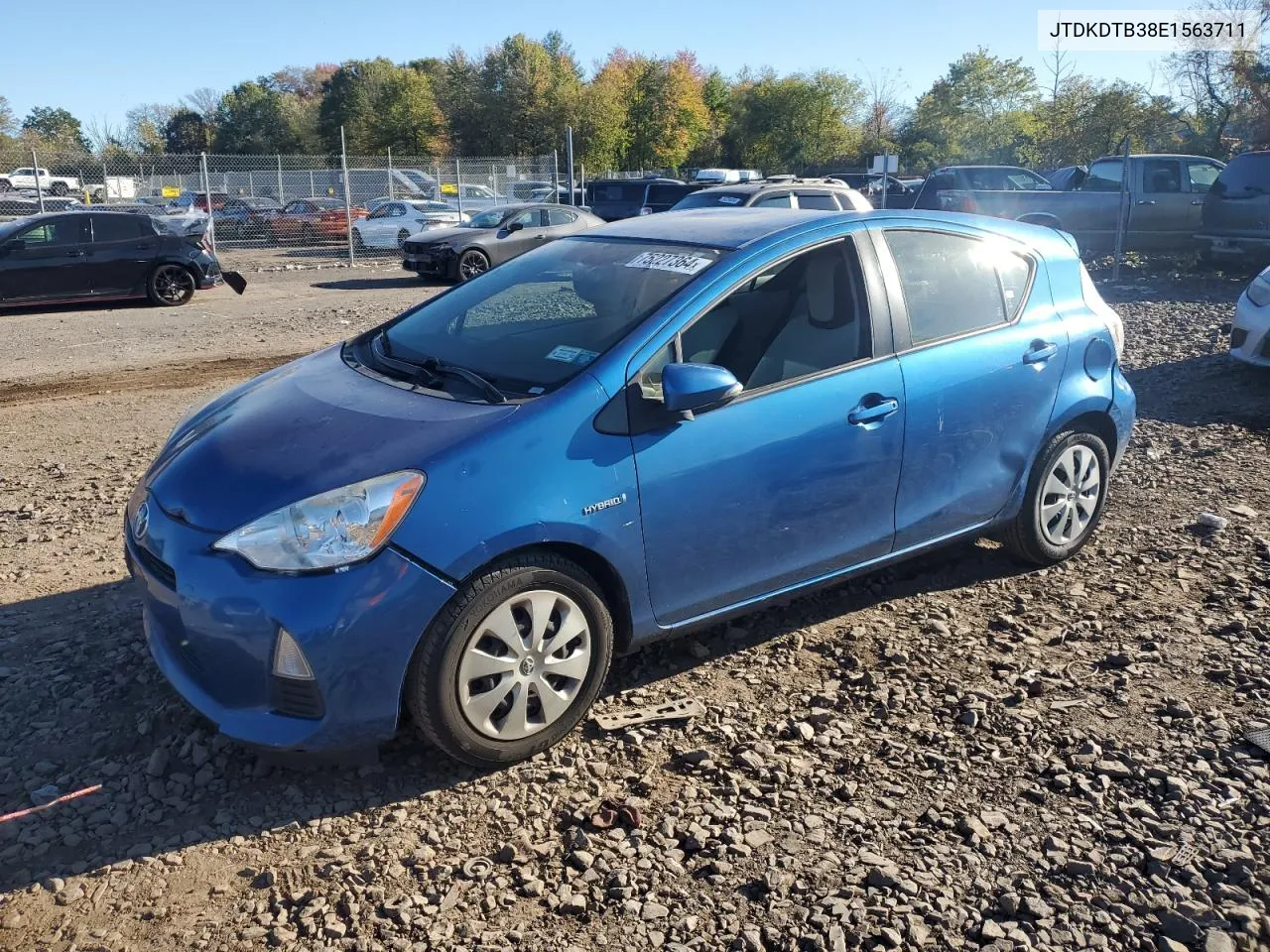 2014 Toyota Prius C VIN: JTDKDTB38E1563711 Lot: 75227364