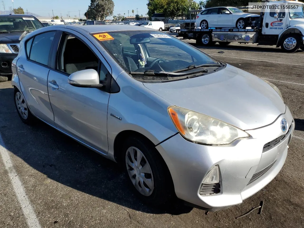 2014 Toyota Prius C VIN: JTDKDTB32E1558567 Lot: 75261374