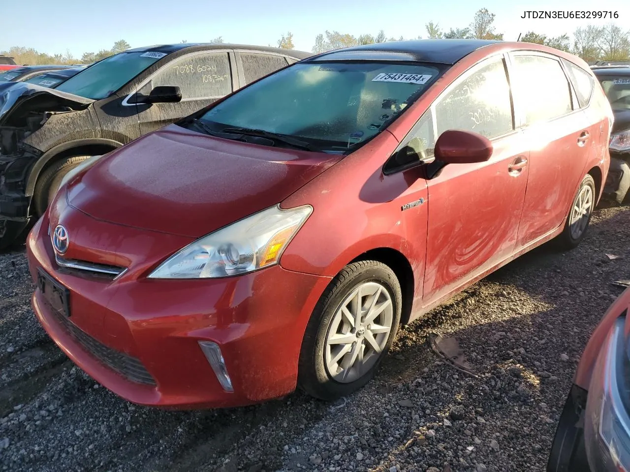 2014 Toyota Prius V VIN: JTDZN3EU6E3299716 Lot: 75431464