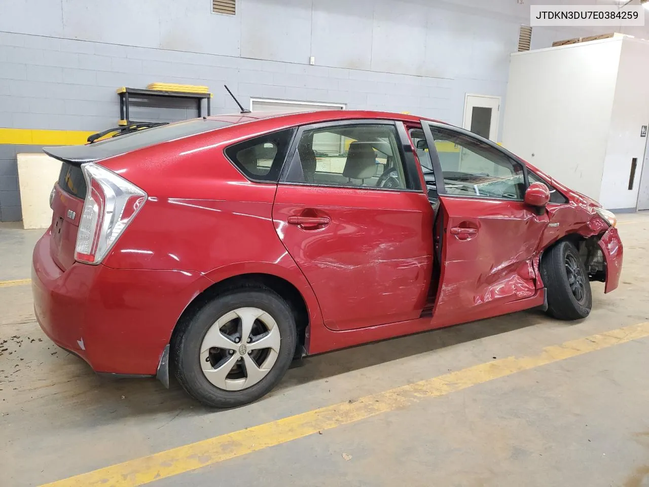 2014 Toyota Prius VIN: JTDKN3DU7E0384259 Lot: 75477354