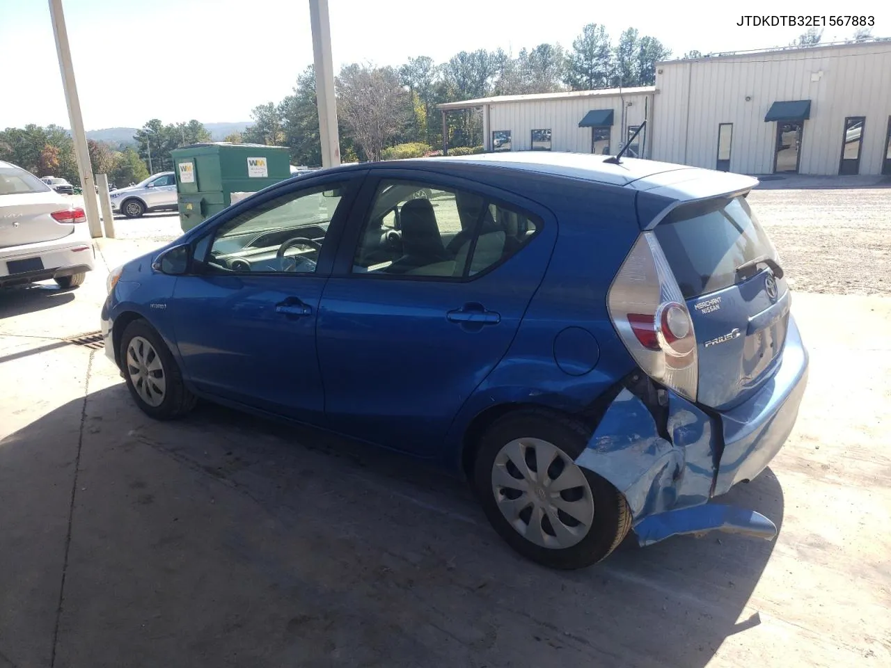 2014 Toyota Prius C VIN: JTDKDTB32E1567883 Lot: 75603974