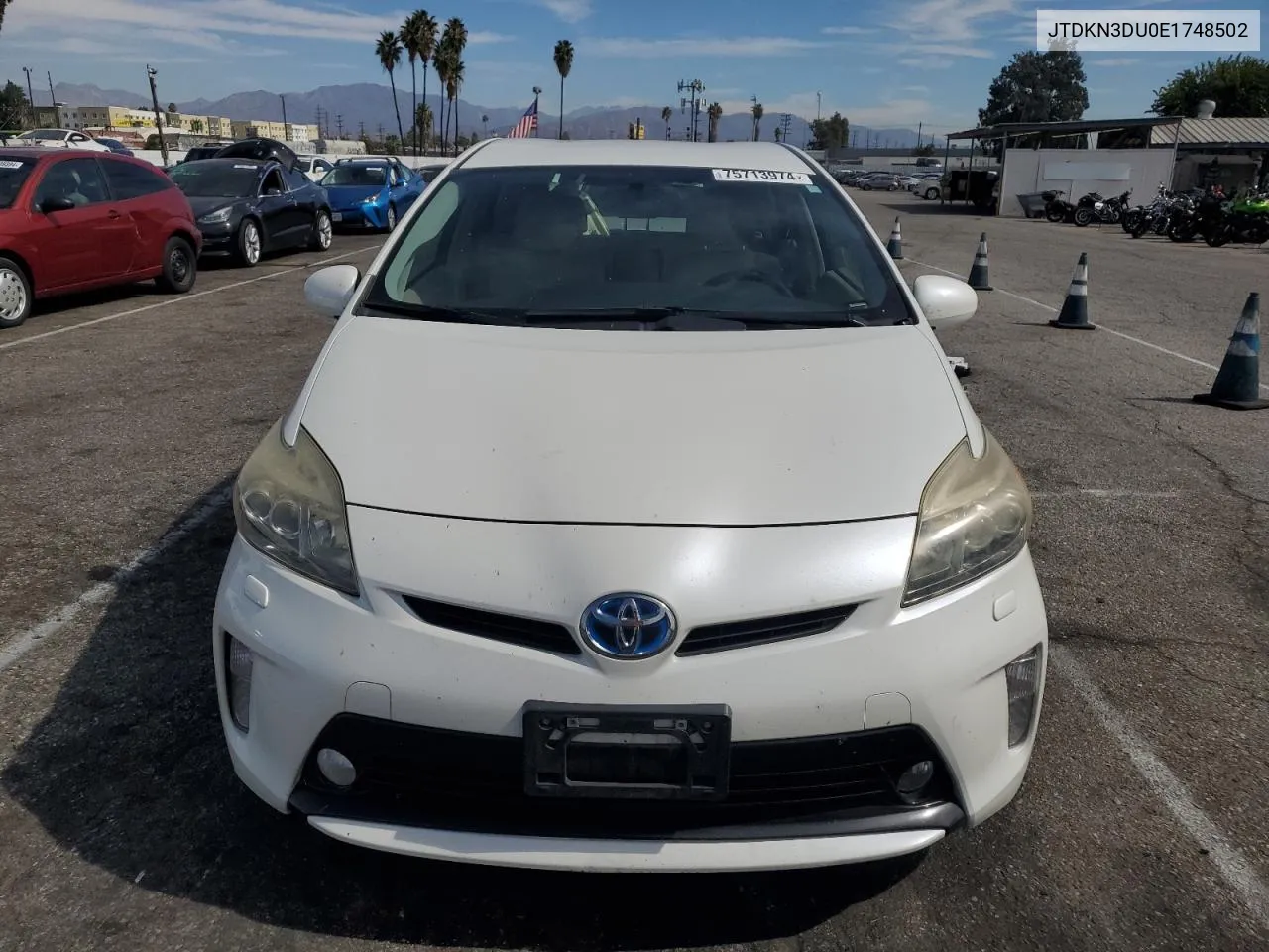 2014 Toyota Prius VIN: JTDKN3DU0E1748502 Lot: 75713974