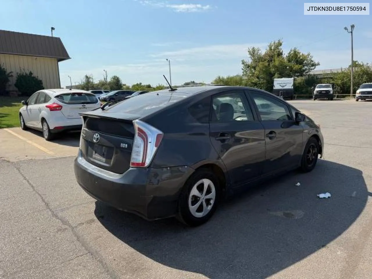 2014 Toyota Prius VIN: JTDKN3DU8E1750594 Lot: 75884384