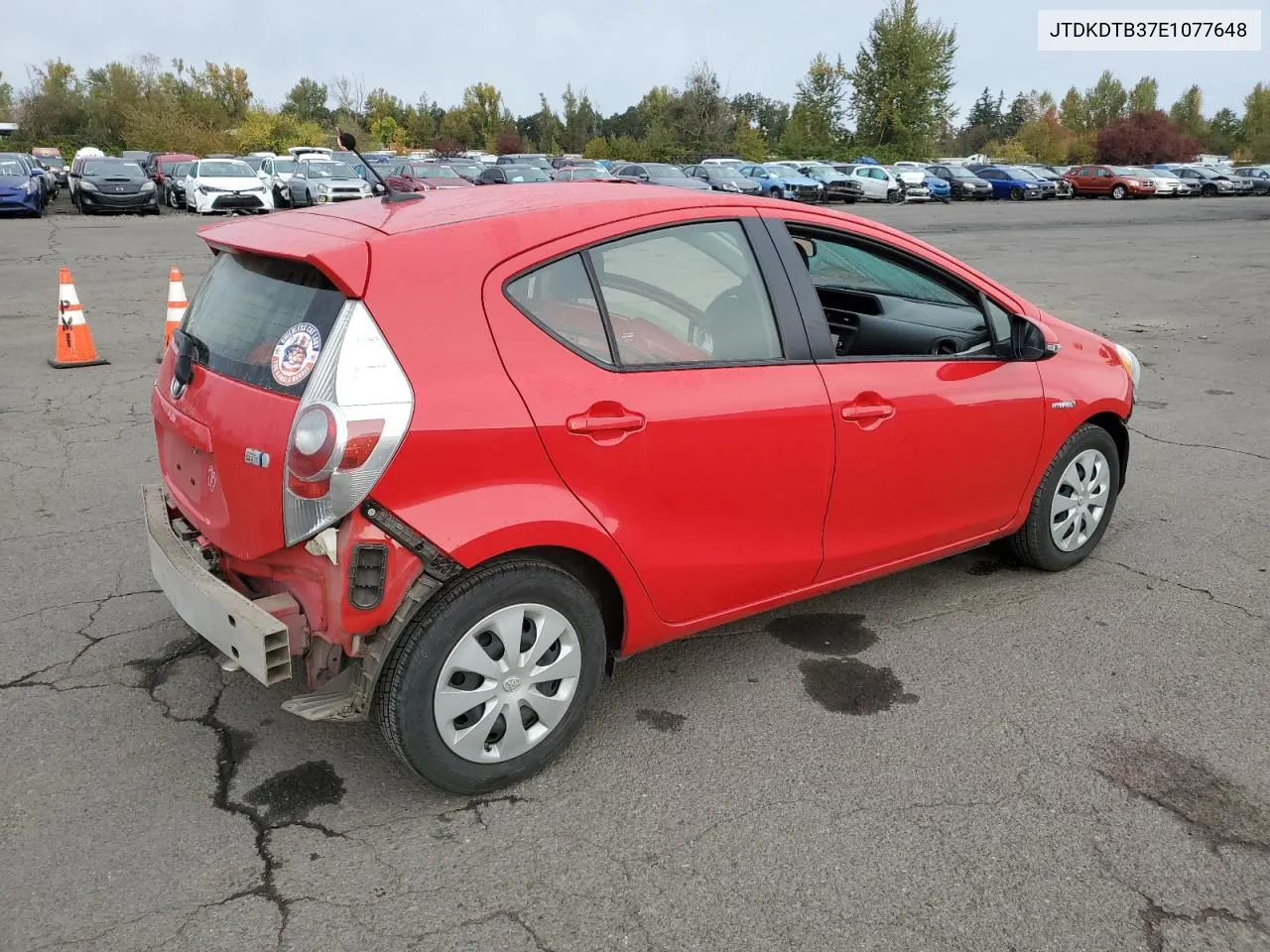 2014 Toyota Prius C VIN: JTDKDTB37E1077648 Lot: 76012264