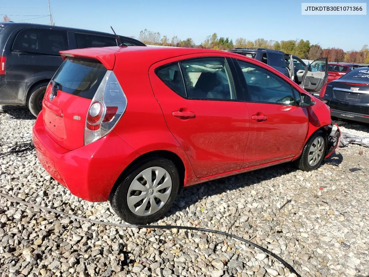 2014 Toyota Prius C VIN: JTDKDTB30E1071366 Lot: 76044234